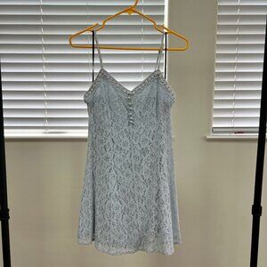 Forever 21 Mini Light Blue Lace Dress